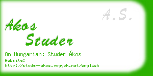 akos studer business card